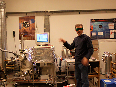 Mars has no proper shield when the UV-light penetrates its atmosphere. The UV-light is harmful to our eyes, and protecti
