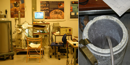 biochamber with computer, liquid nitrogen and uv lamp © c-lab 2007
