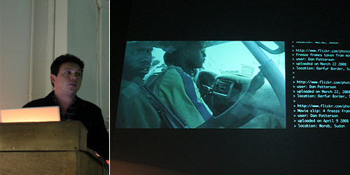 Jon Thomson presenting A Short Film About War.
