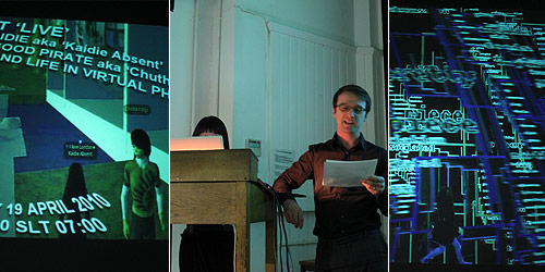 Kai Syng Tan and Dr Jamie O'Brien presenting their collaborative research