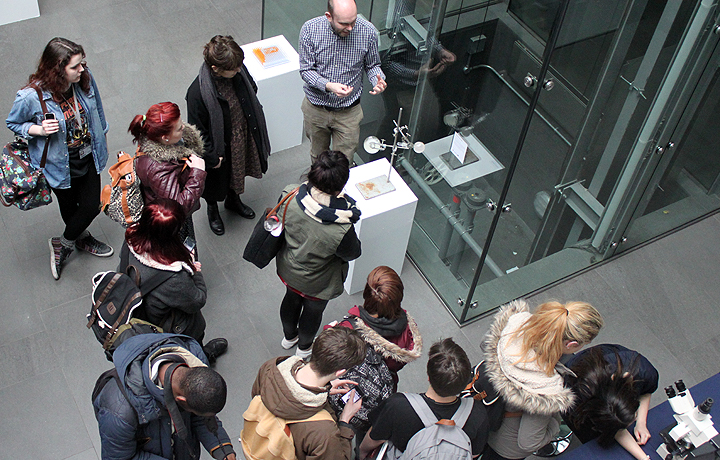 Mark Clement explaining the scientific principle behind Banana Bacteria