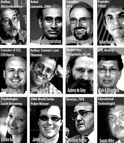 Speakers, IIT Bombay, Techfest, January 2012