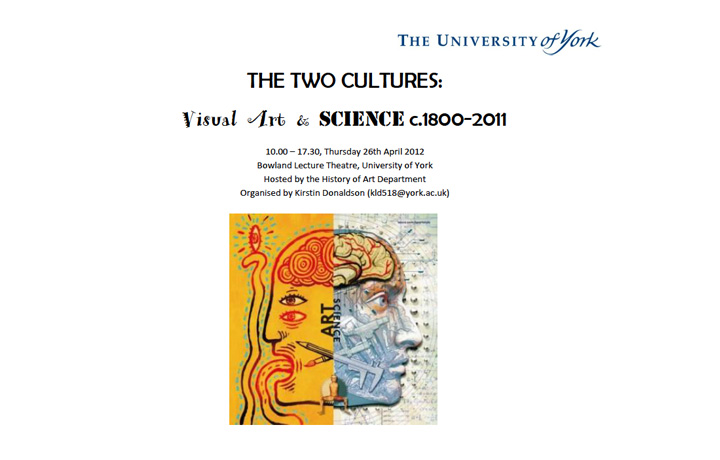 Pamphlet front: THE TWO CULTURES: Visual Art & Science c.1800-2011