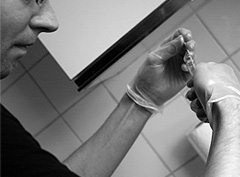 © c-lab 2004, removing loopful of e.coli