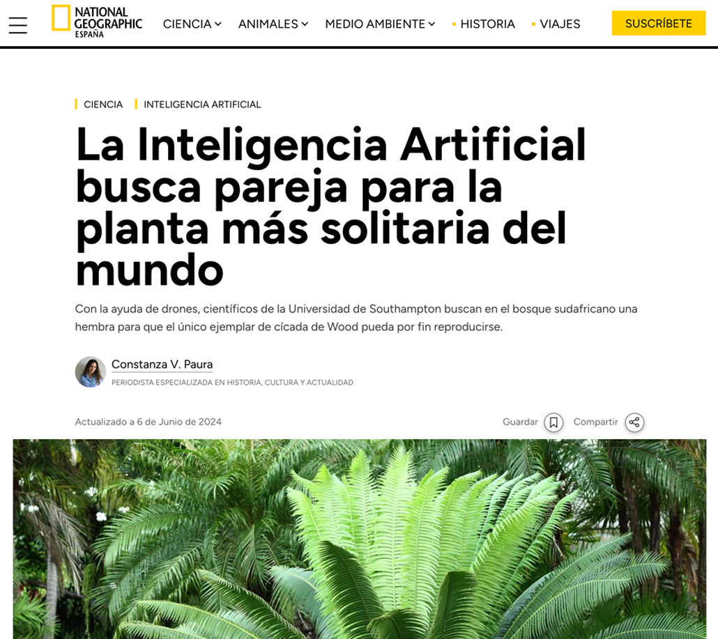 Científicos buscan pareja para una planta solitaria que sobrevive desde la era de los dinosaurios, Erika Montejo, Nation