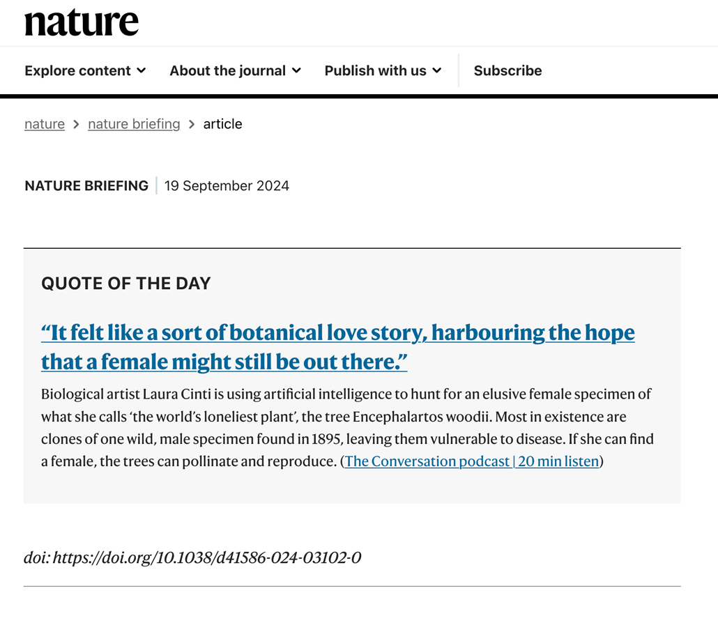Nature Briefing: Quote Of The Day, Nature Portfolio, Springer Nature, UK, 19 September 2024