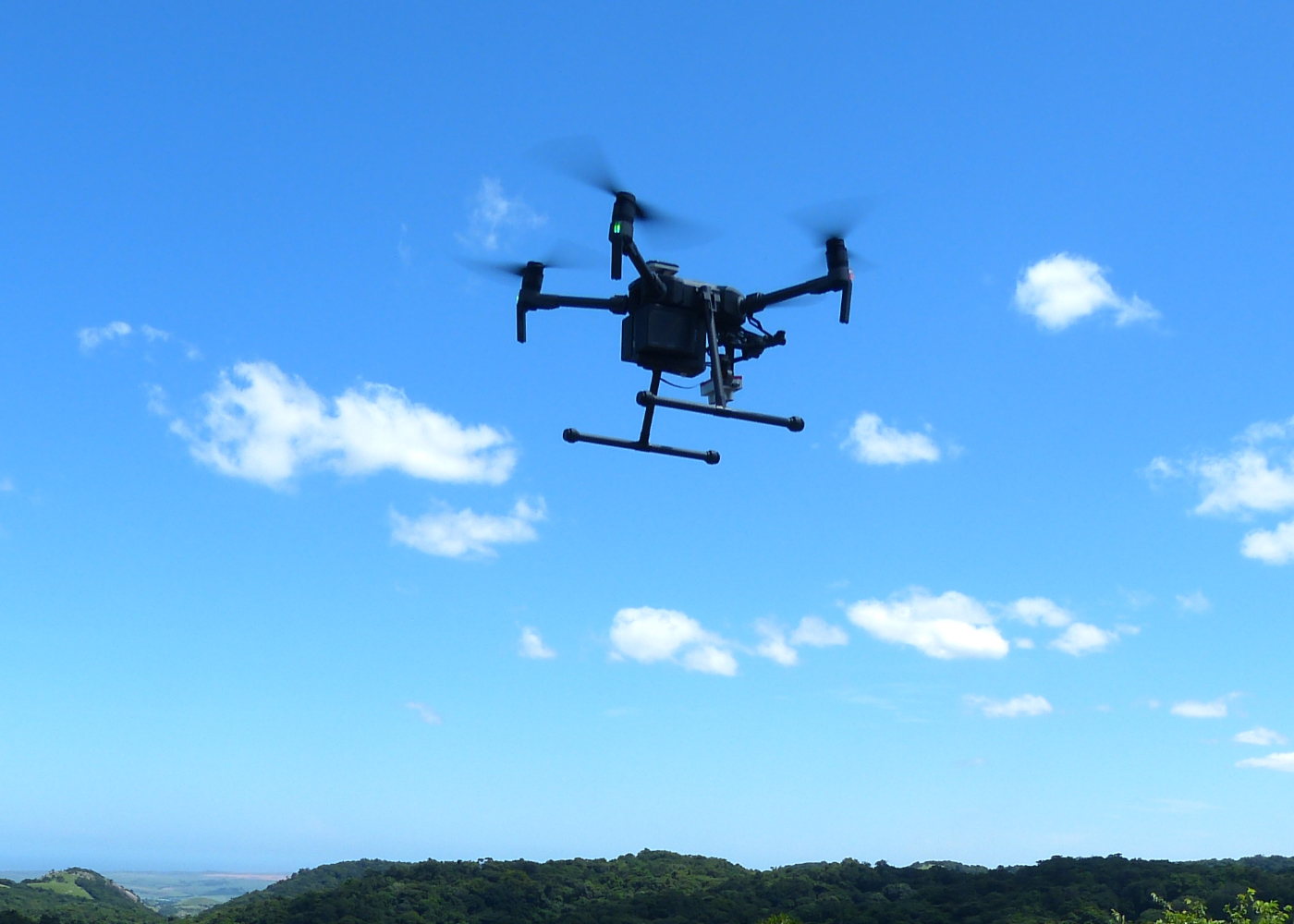 Drone Mission Search for Encephalartos Woodii, Matrice 210 in flight over Ngoye Forest, South Africa. Photo: Dr Debbie J