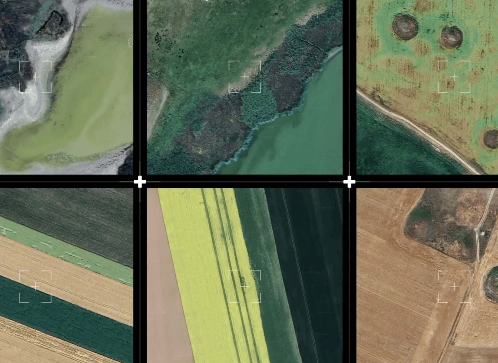 Mapping kurgans with CIMEC (white square) and Google Earth (green cross) highlights their traces, past and present, acro