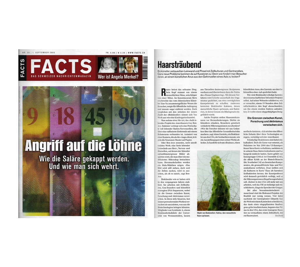 Haarstraubend, Ute Eberle, Facts Das Scweizer Nachrichtenmagazin, Switzerland, 2005