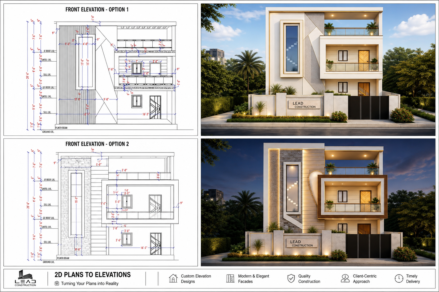 From 2D to Elevations