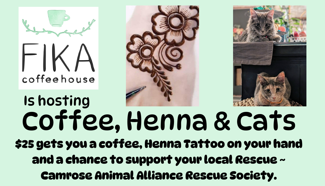 Coffee, Henna and Cats Fundraising event
