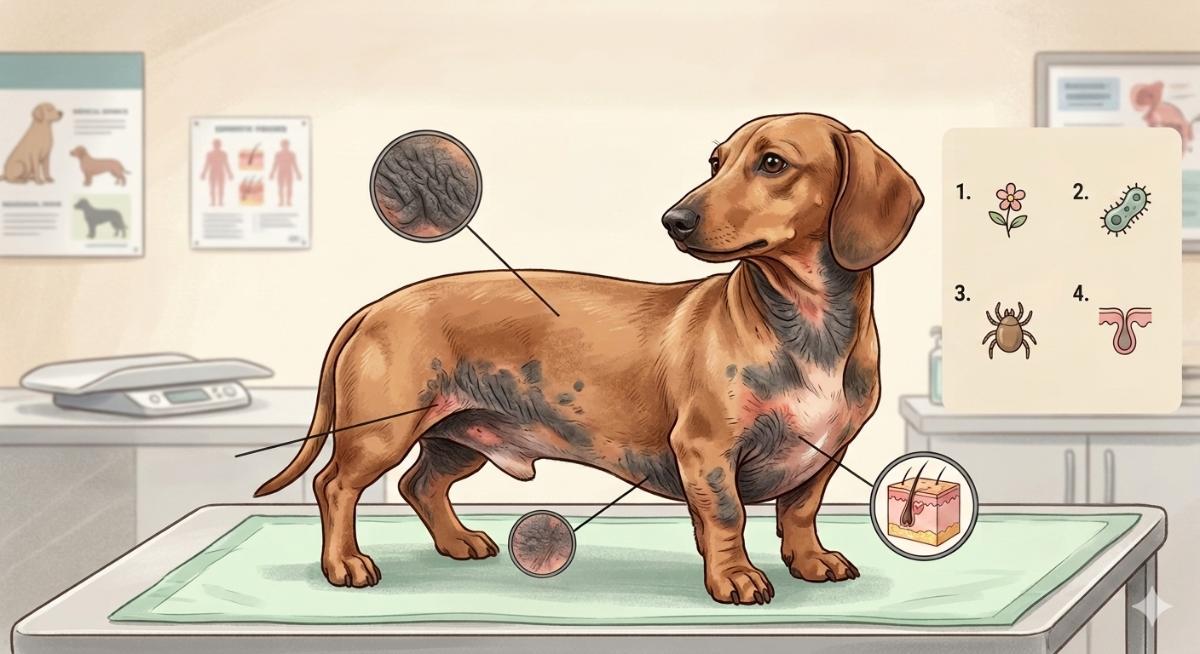 Acanthosis Nigricans em Dachshunds
