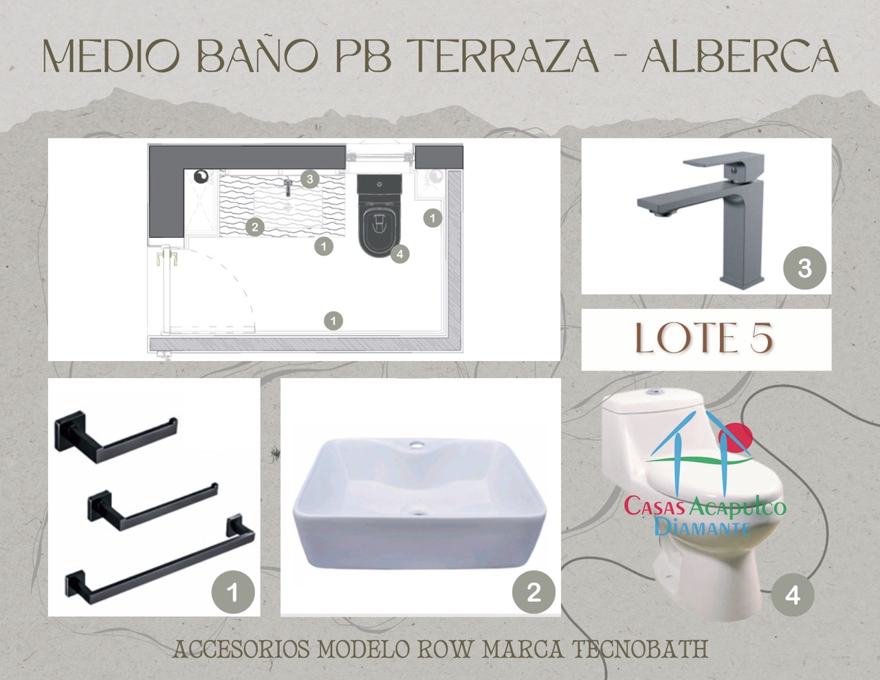 Paradiso Residences Ensueño 5 - Modelo accesorios baños 8