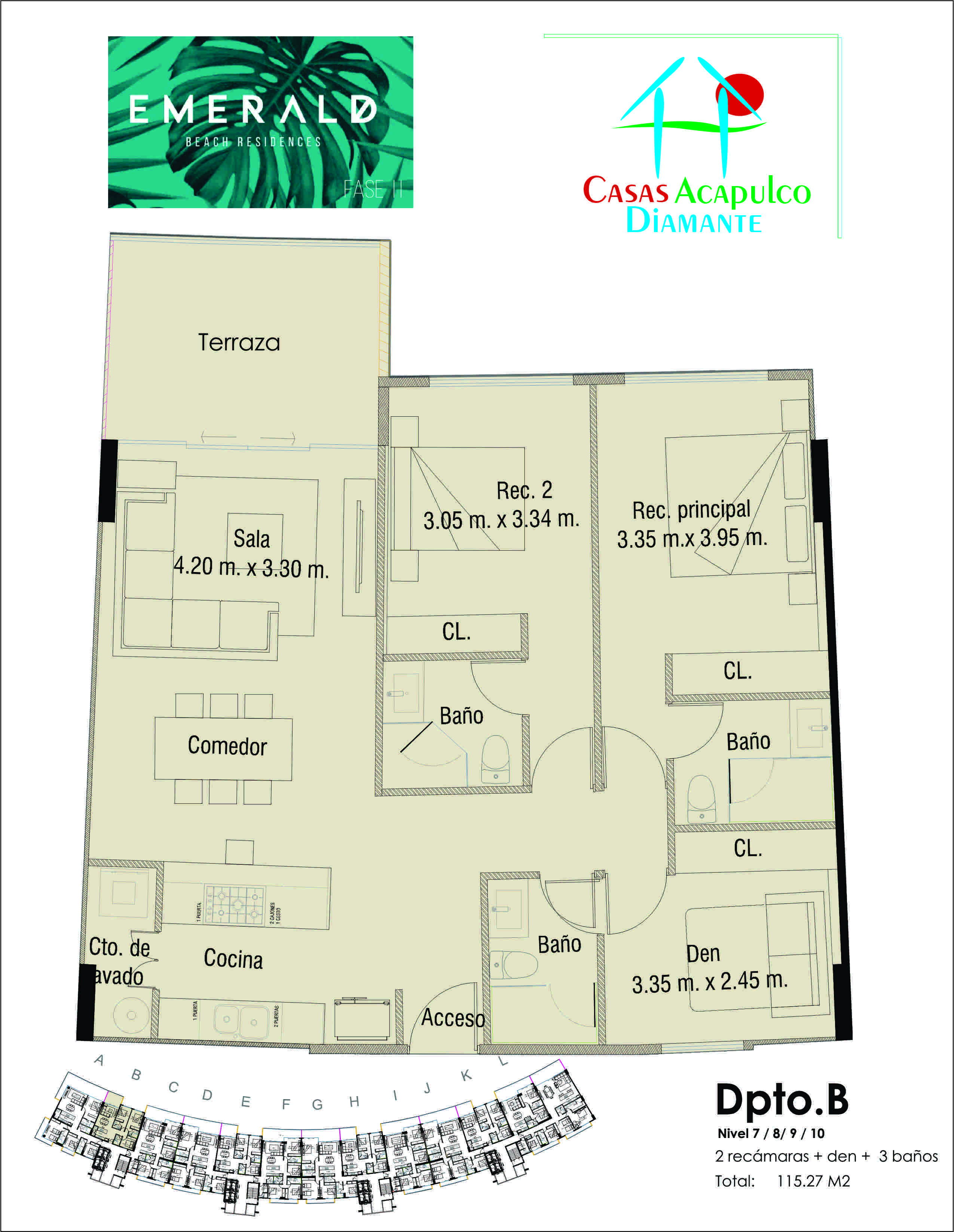 La Isla Emerald B8 - Plano 1