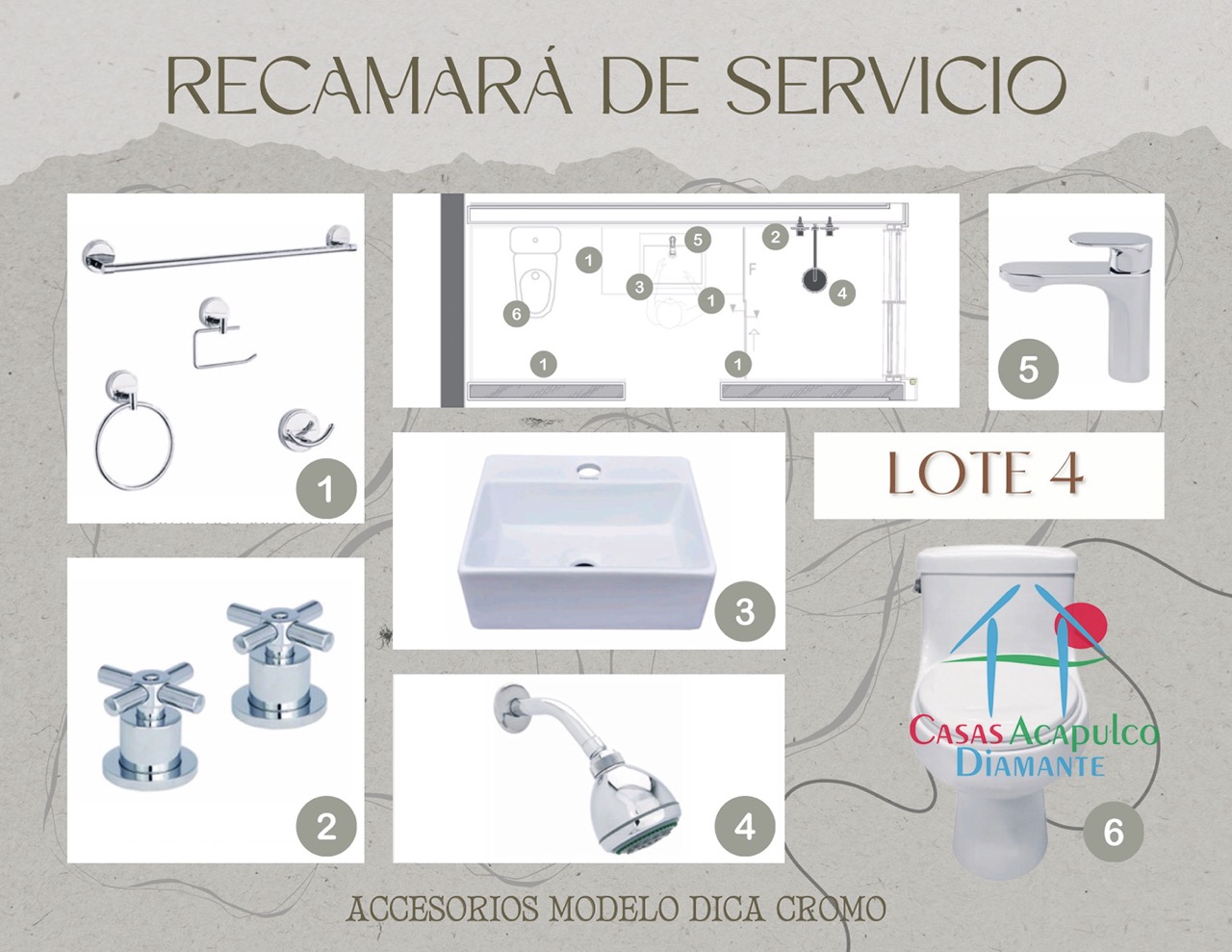 Paradiso Residences Ensueño 4 - Modelo accesorios baños 6