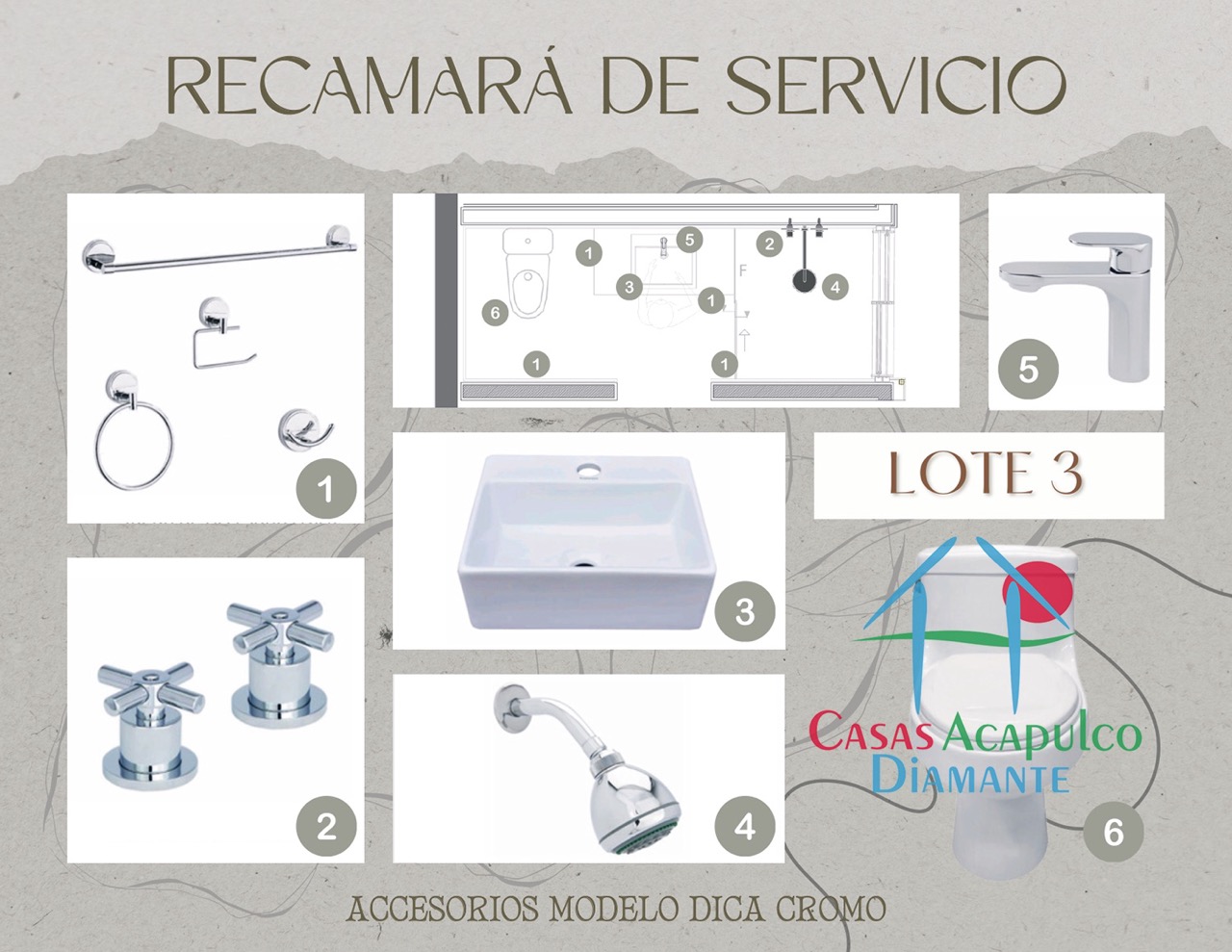 Paradiso Residences Edén 3 - Modelo accesorios baños 4