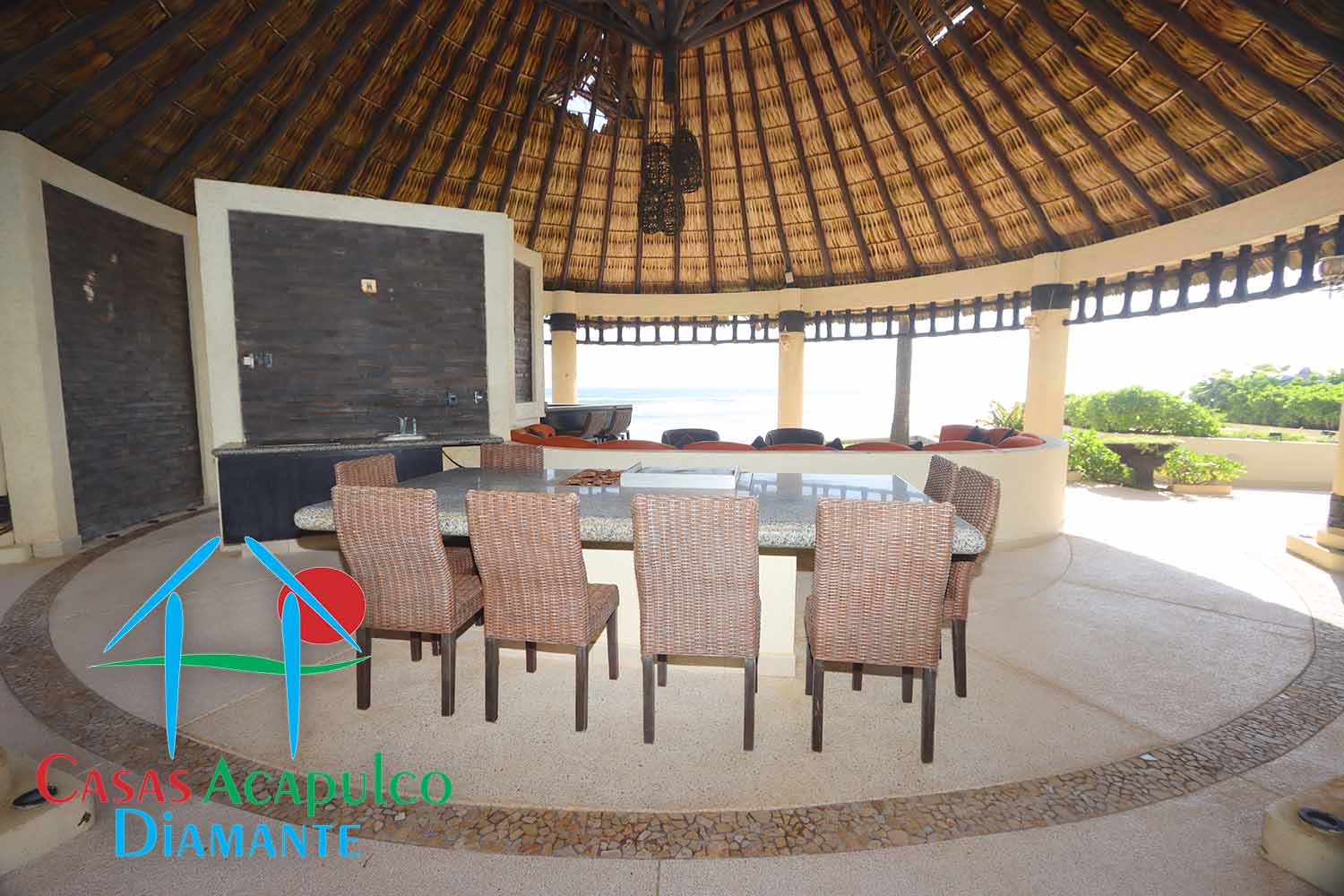 Tres Vidas Villa Universal - Palapa con sala en jardín 1