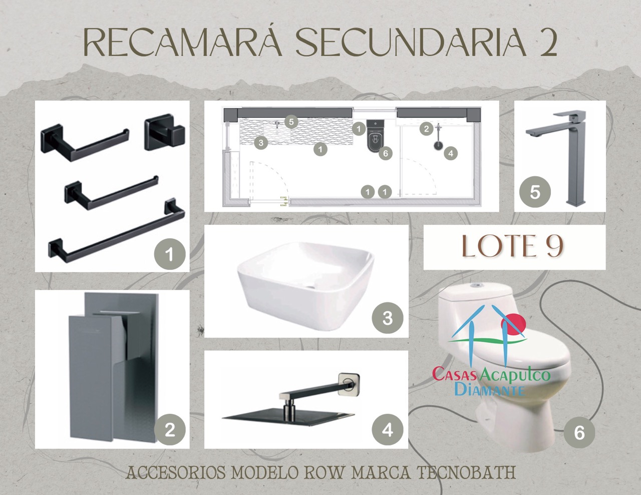 Paradiso Residences Ensueño 9 - Modelo accesorios baños 2