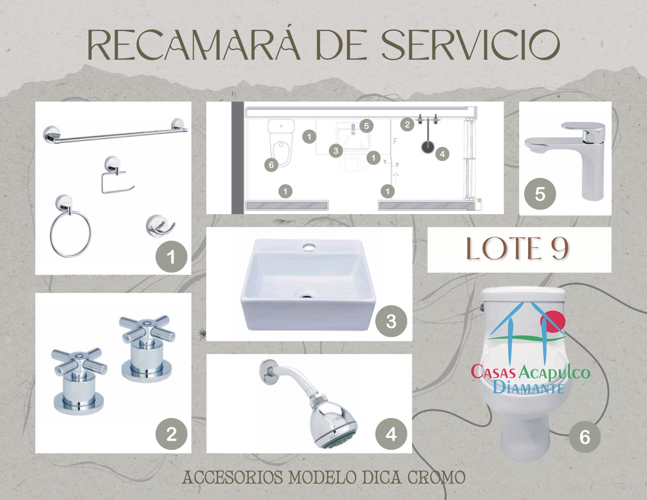 Paradiso Residences Ensueño 9 - Modelo accesorios baños 6