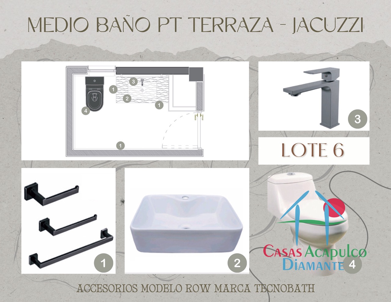 Paradiso Residences Edén 6 - Modelo accesorios baños 7