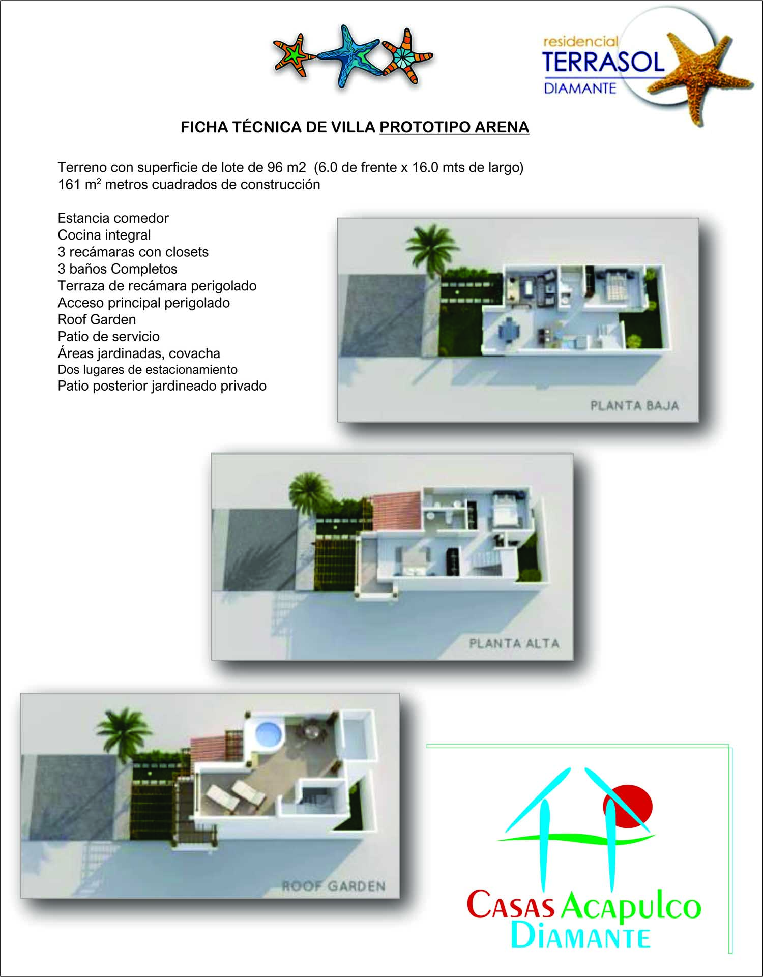 Residencial Terrasol Diamante Arena Sol 434 - Plano 1