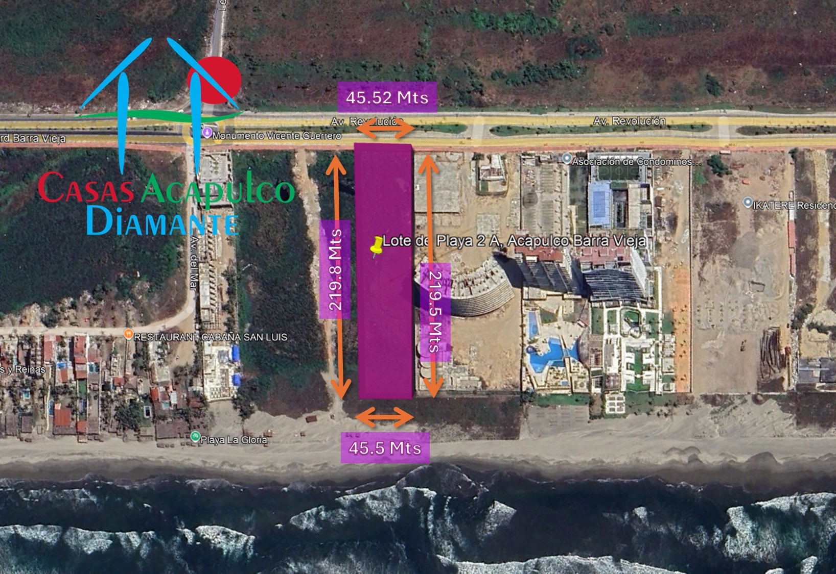 Terreno Barra Vieja Lote de playa 2A - Plano 1