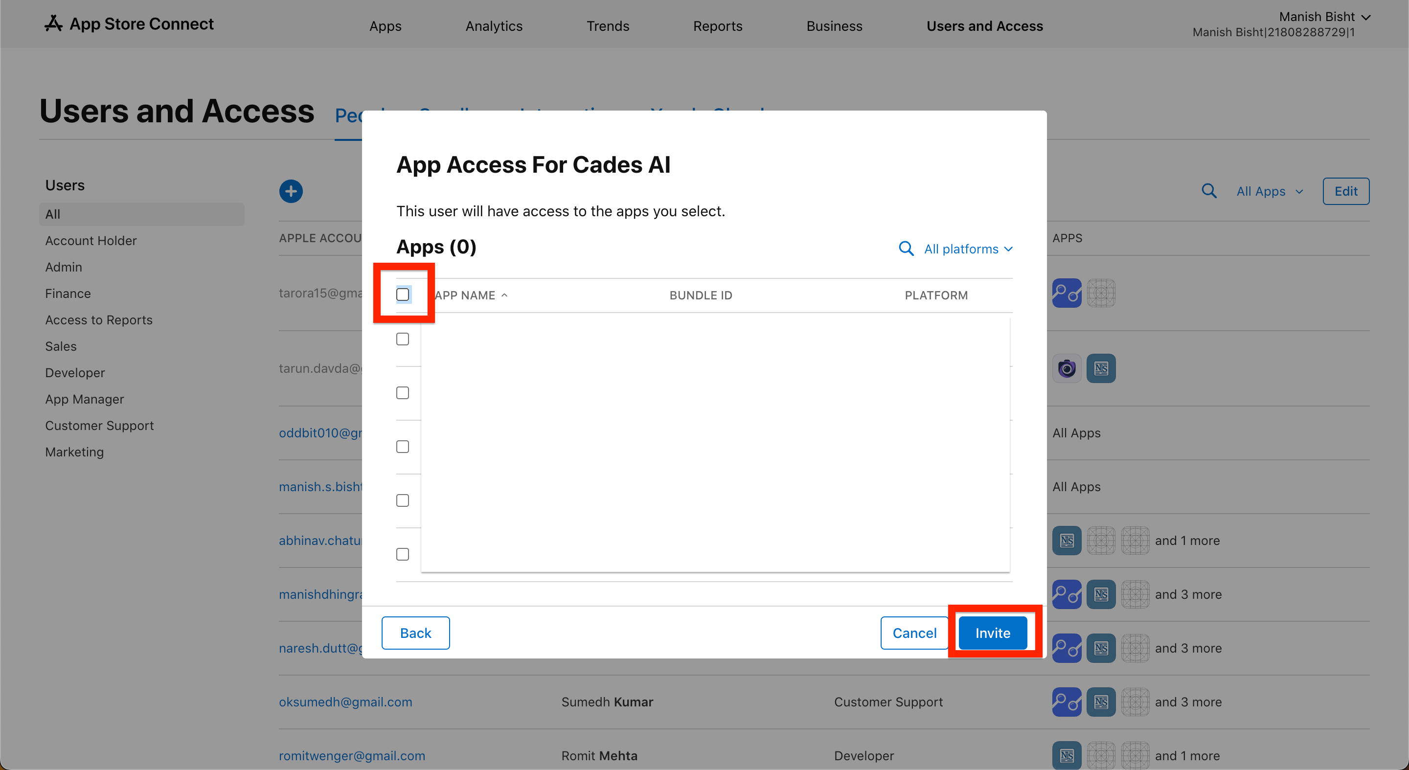 Select app