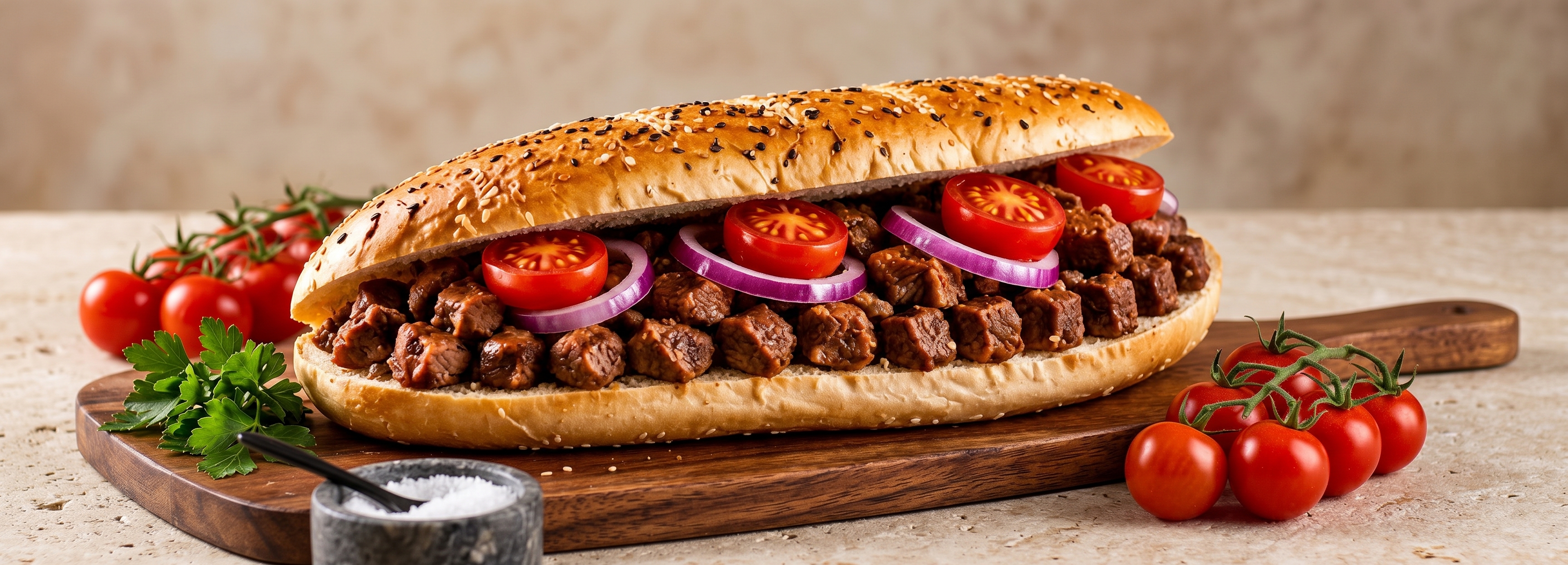 Kavurma im Brot