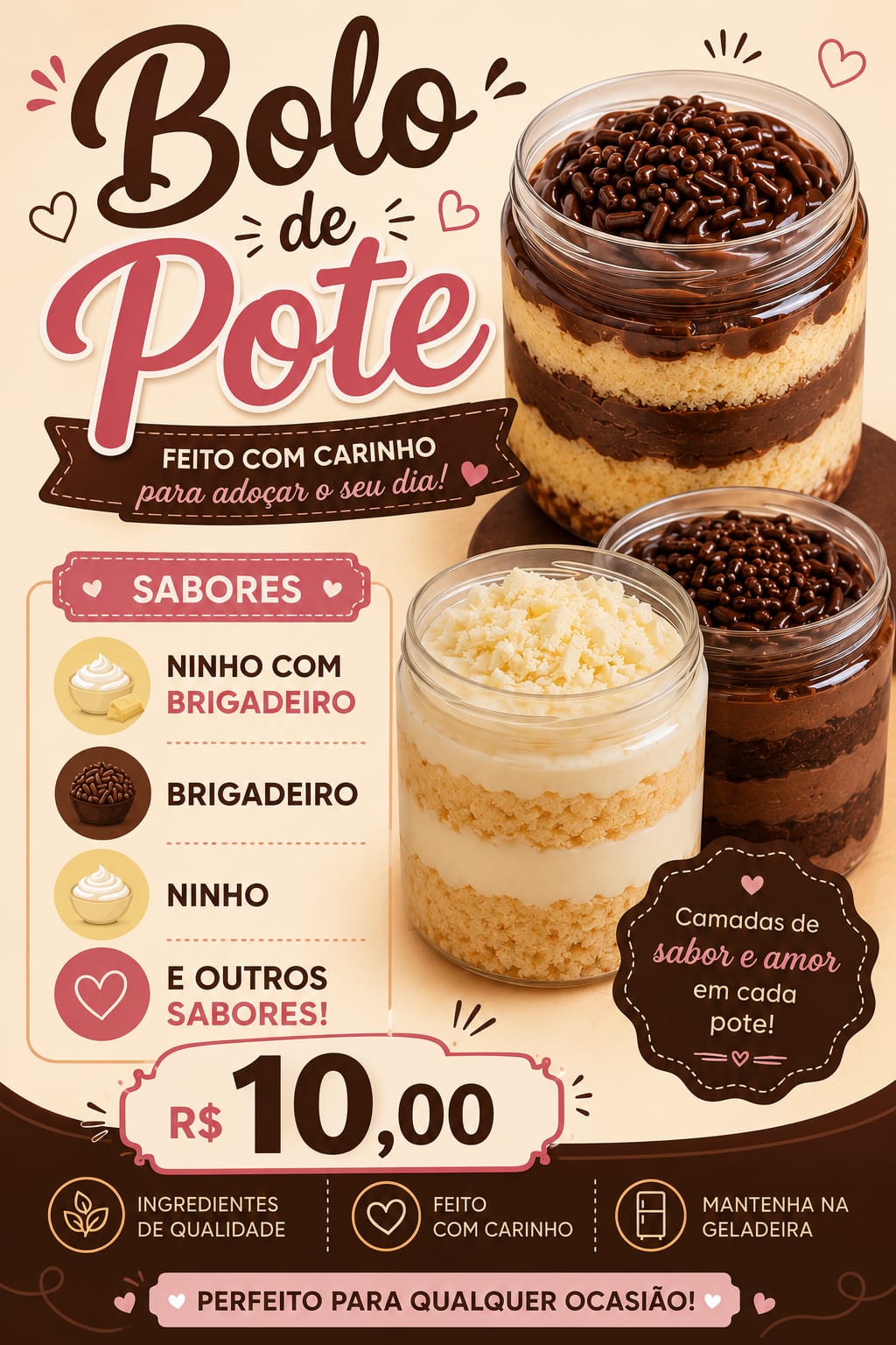 Bolo no pote