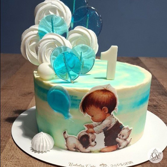 Tort Aniversar 1 An: Băiețel, Acadele și Bezele