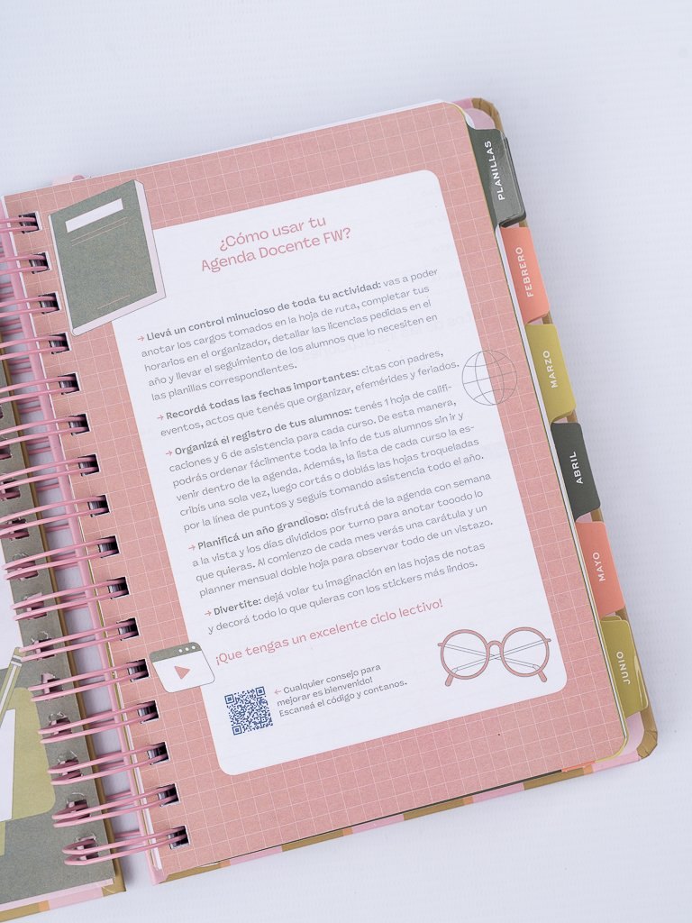Agenda diaria c/esp 15x21 docente