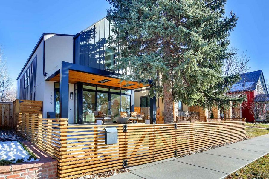 Exterior of a Caliber custom home in Platte Park