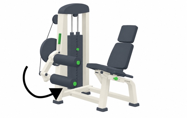 Seated leg curl machine