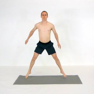 Jumping wide squat