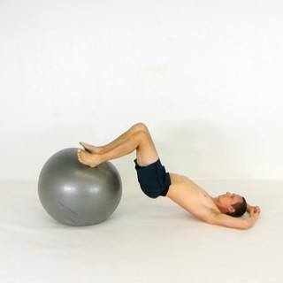 Stability ball hamstring curl