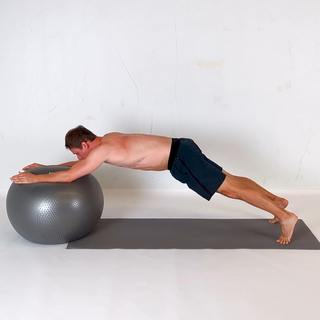 Stability ball ab rollout