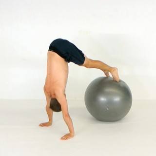 Stability ball pike compression
