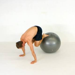 Stability ball plank tuck