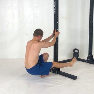 Assisted pistol squat