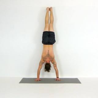 Chest-to-wall handstand