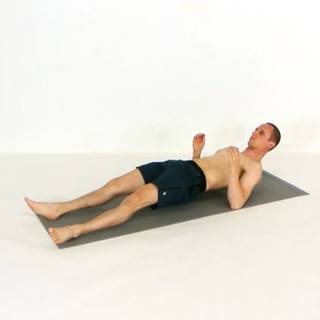Elbows supine plank
