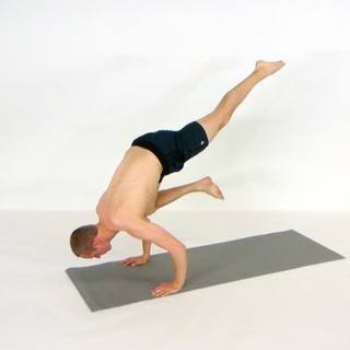Flying crow pose