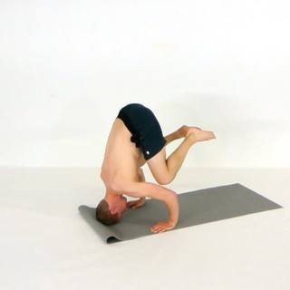 Tripod headstand to crow pose