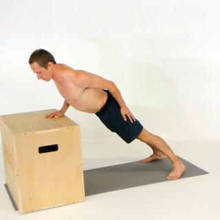Incline one-arm pushup