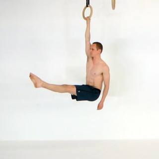 L-sit one-arm hang