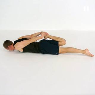 Lying quad stretch