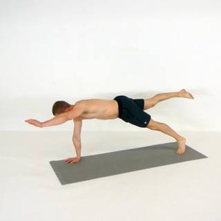 One-arm one-leg plank