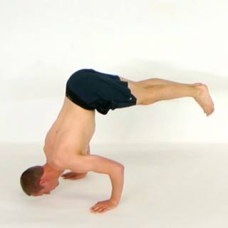 Pike bent-arm handstand