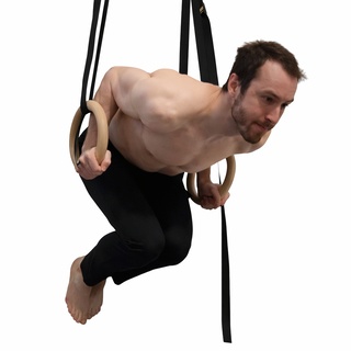 Rings advanced tuck planche pushup