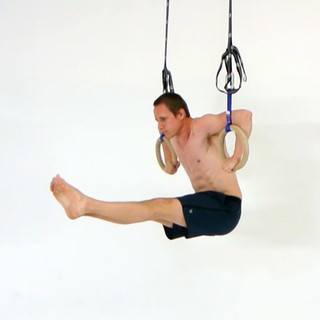 Rings l-sit dip